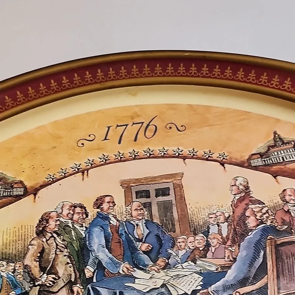 1992 Miller Beer Tin Serving Tray with Historical Scene